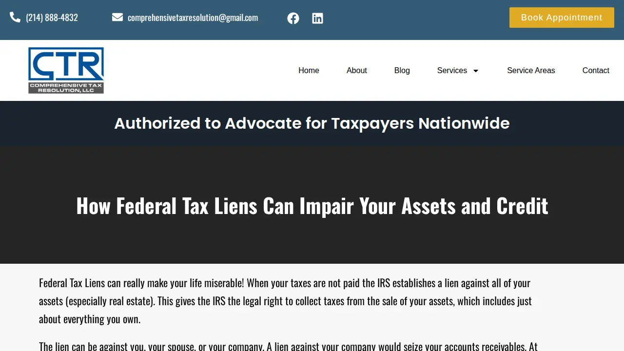 Comprehensive Tax Resolution LLC page