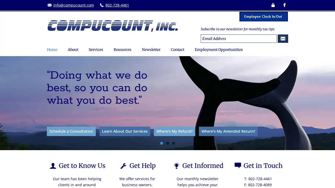 Compucount Inc. page