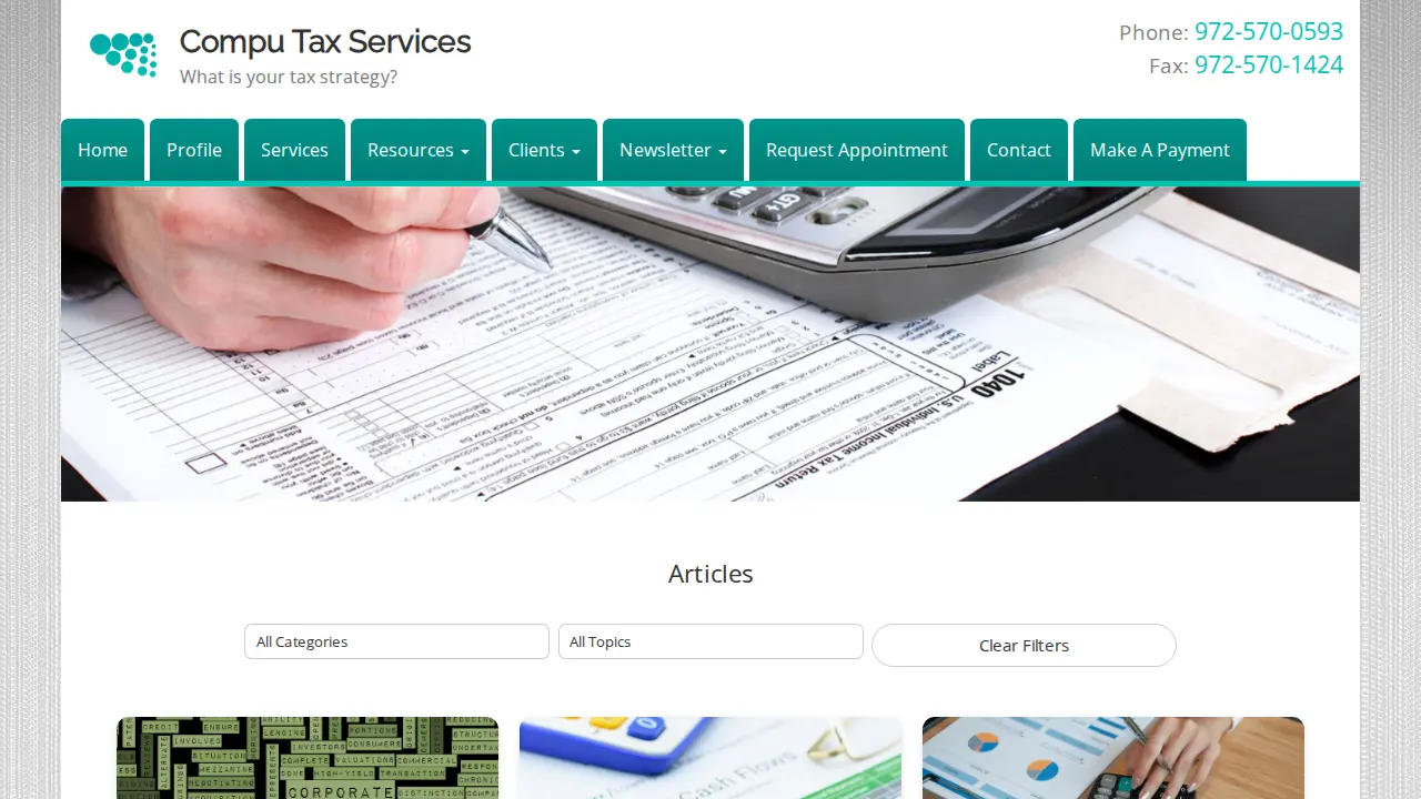 Compu Tax Services page