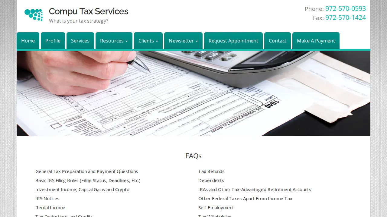 Compu Tax Services page