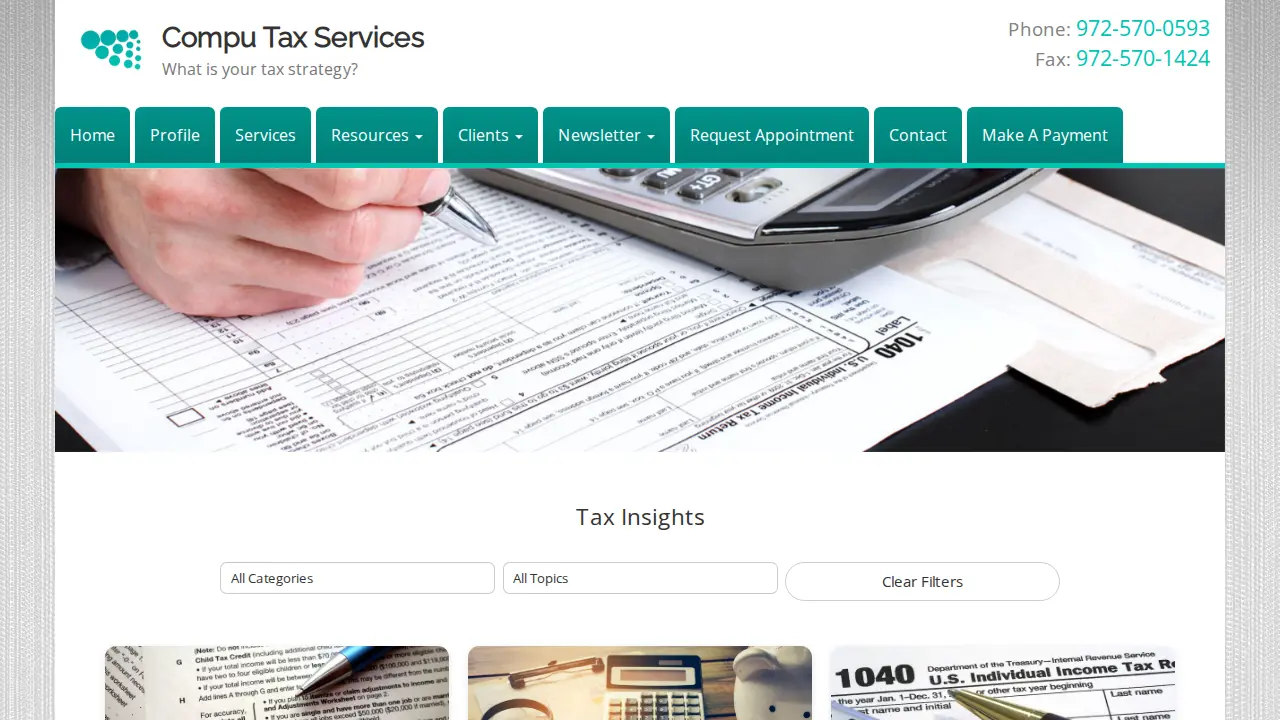 Compu Tax Services page