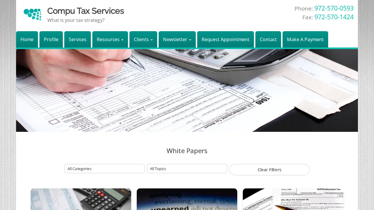 Compu Tax Services page