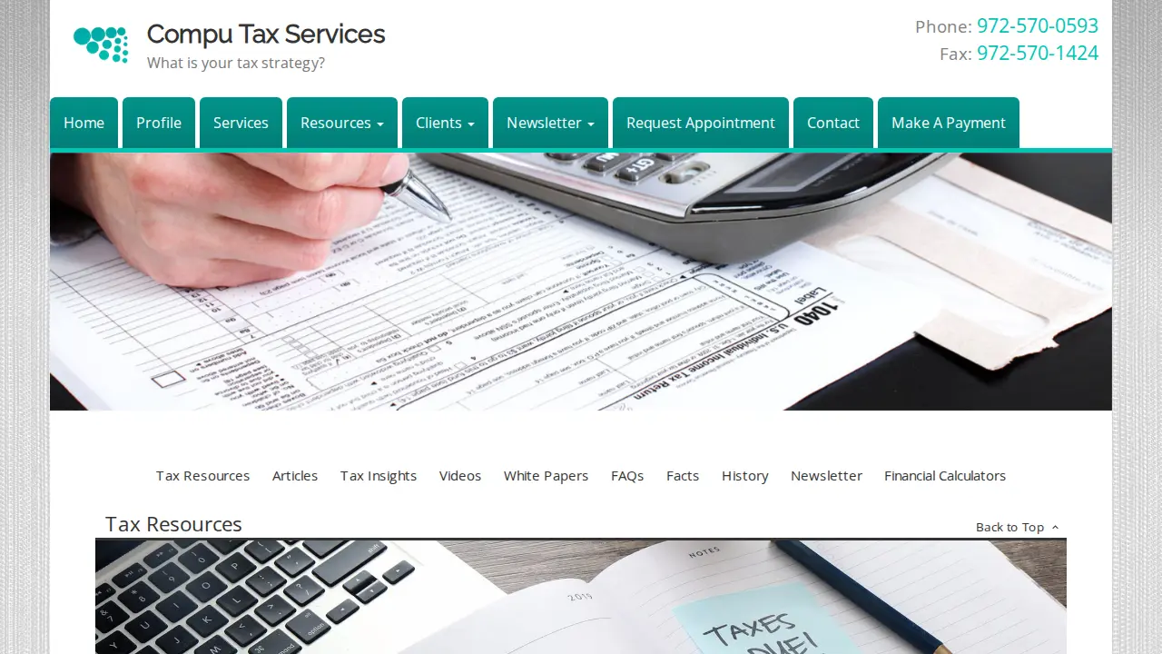 Compu Tax Services page
