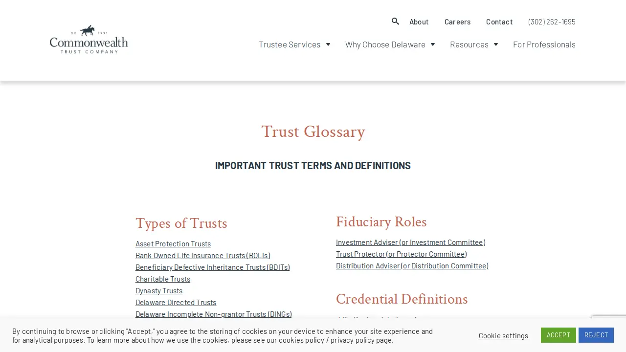 Commonwealth Trust Company page
