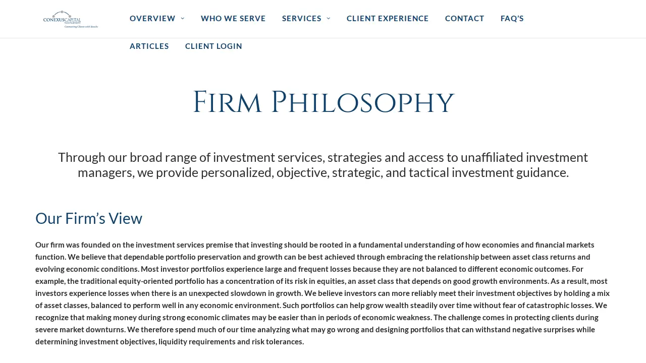Conexus Capital Management page