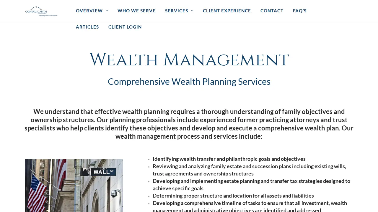 Conexus Capital Management page