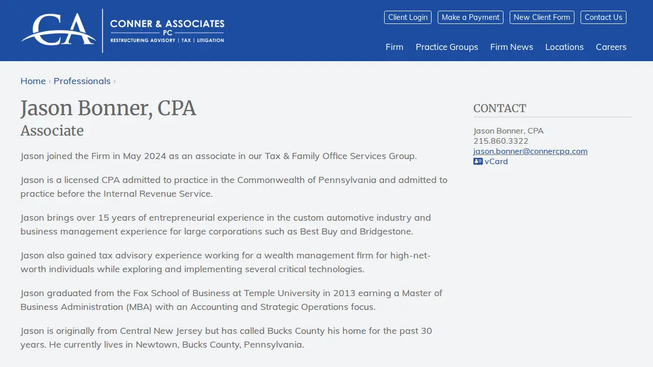 Conner & Associates, PC page