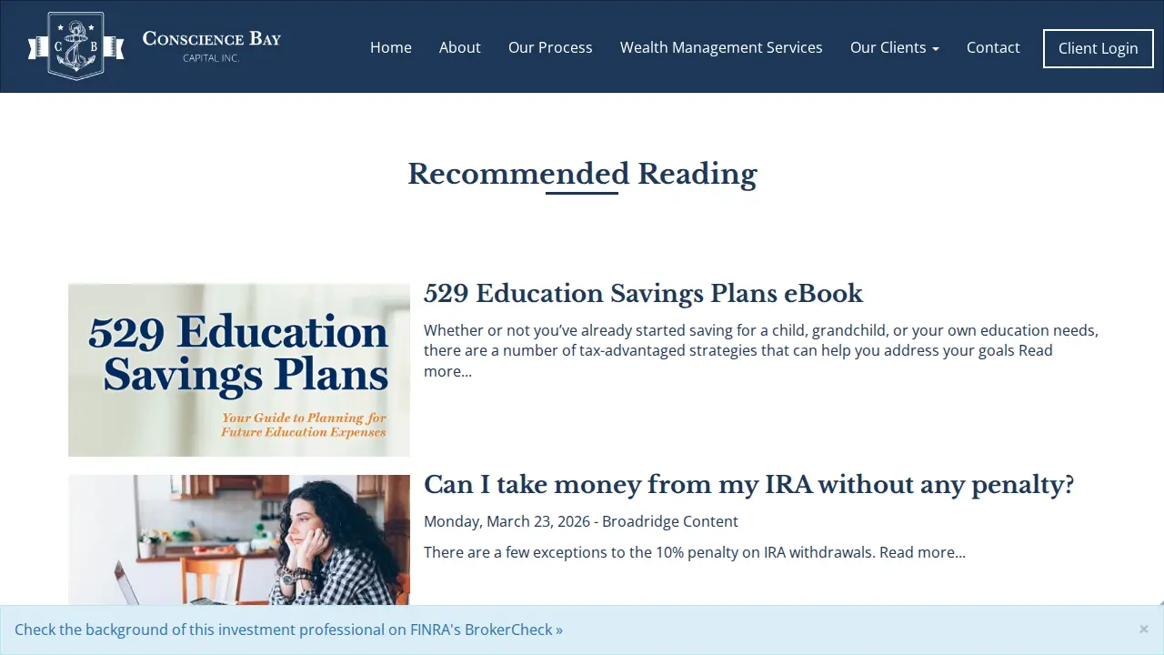 Conscience Bay Capital, Inc. page
