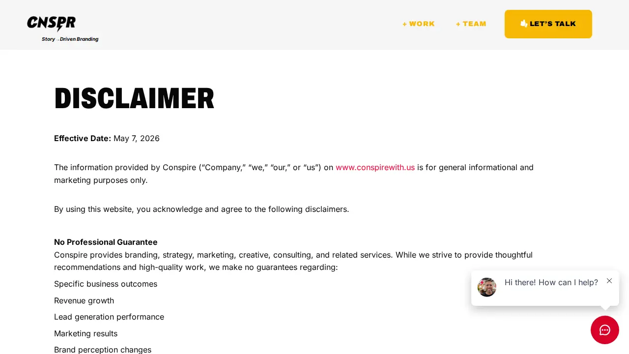 Conspire page