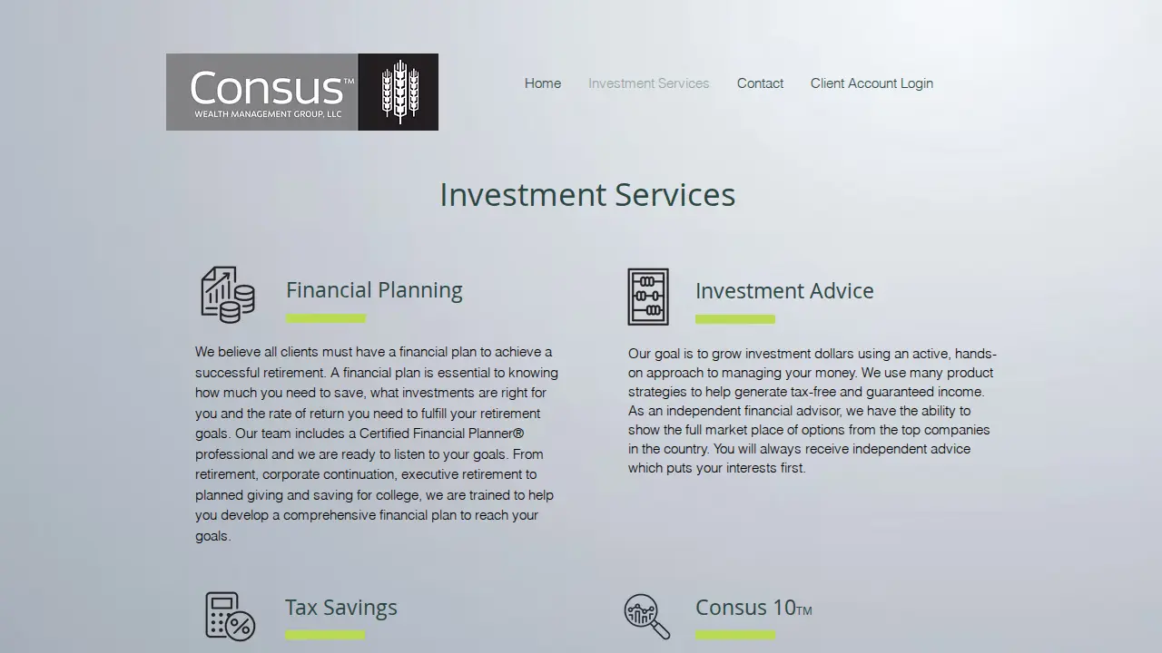 Consus Wealth Management Group, LLC page