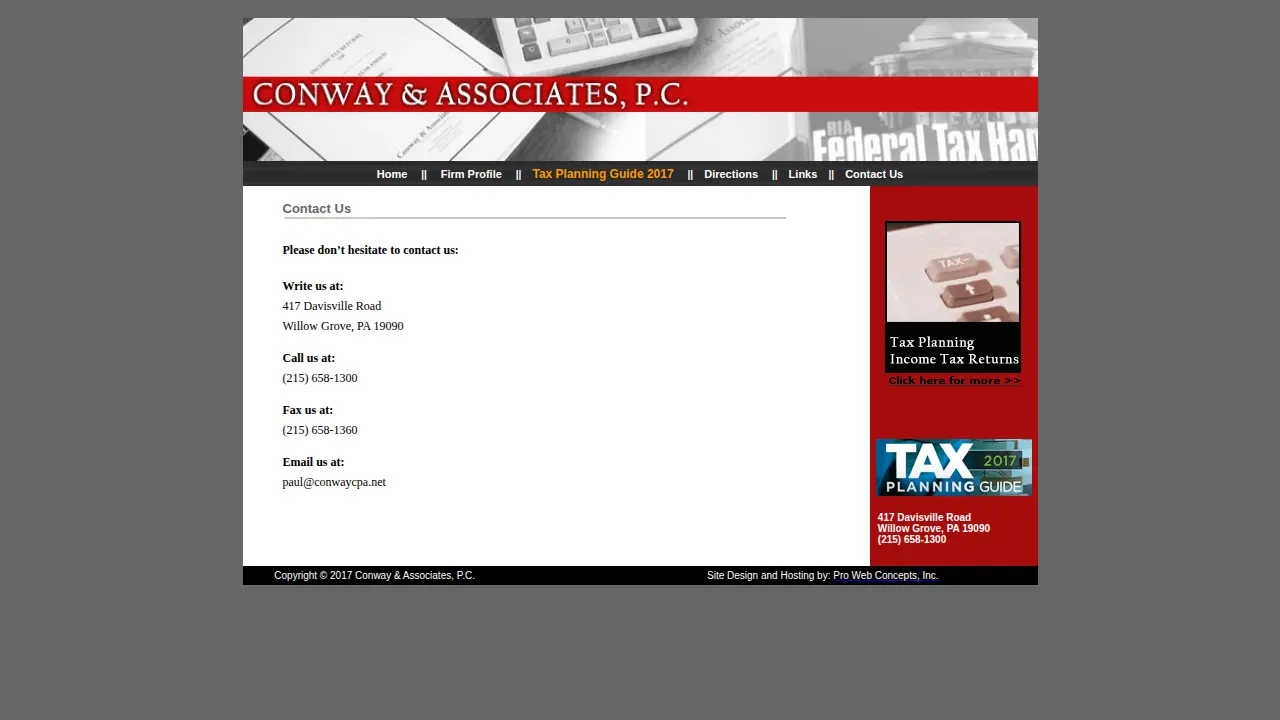 Conway Associates PC page