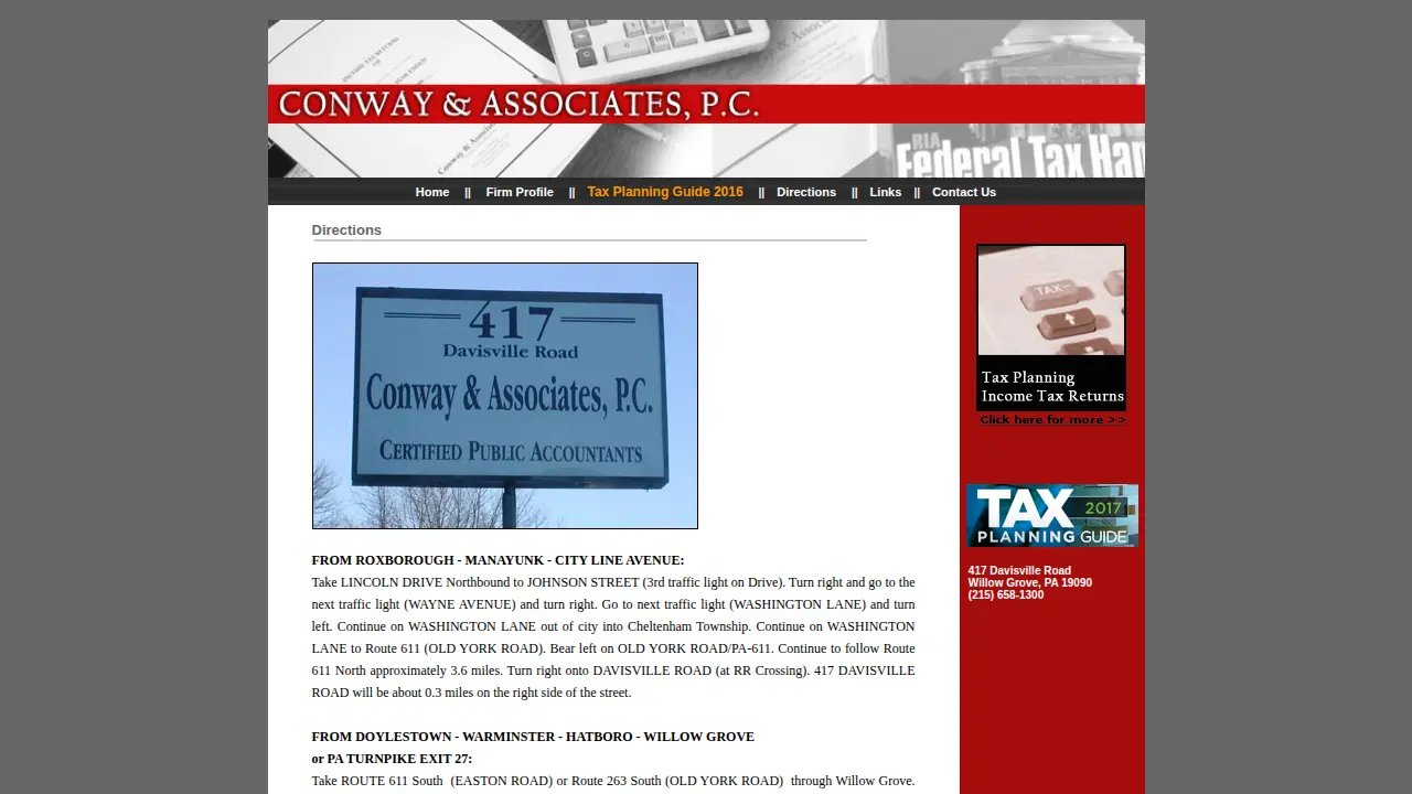 Conway Associates PC page