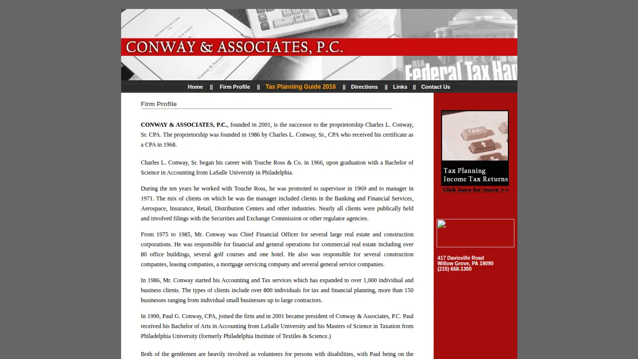 Conway Associates PC page