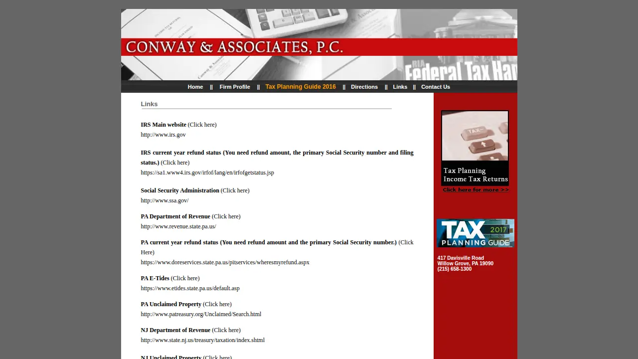 Conway Associates PC page