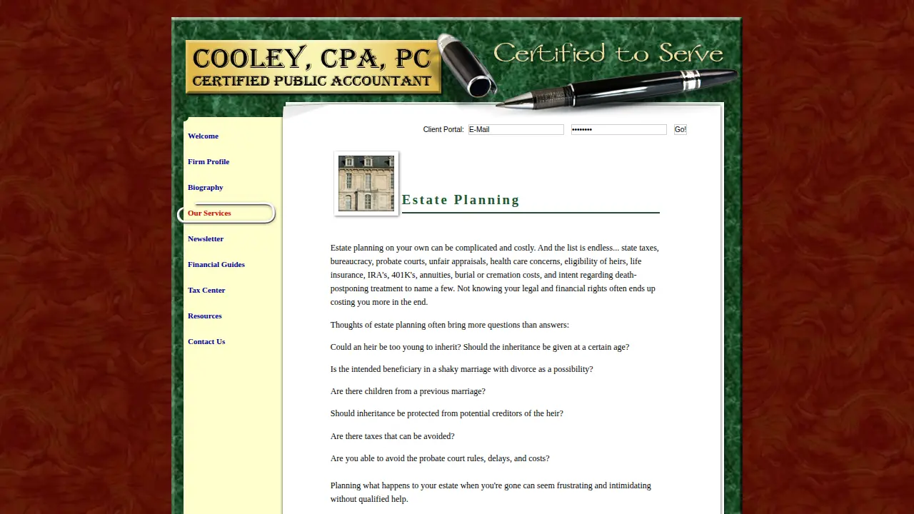 Cooley CPA PC page