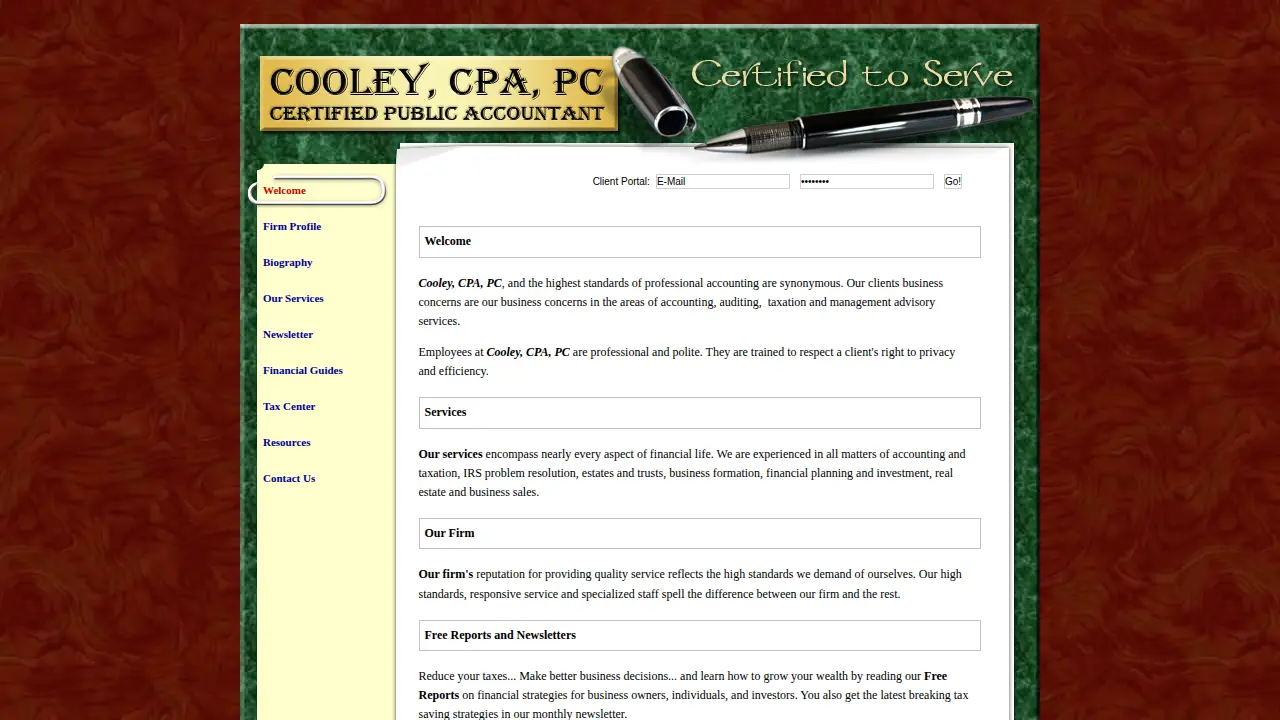 Cooley CPA PC page