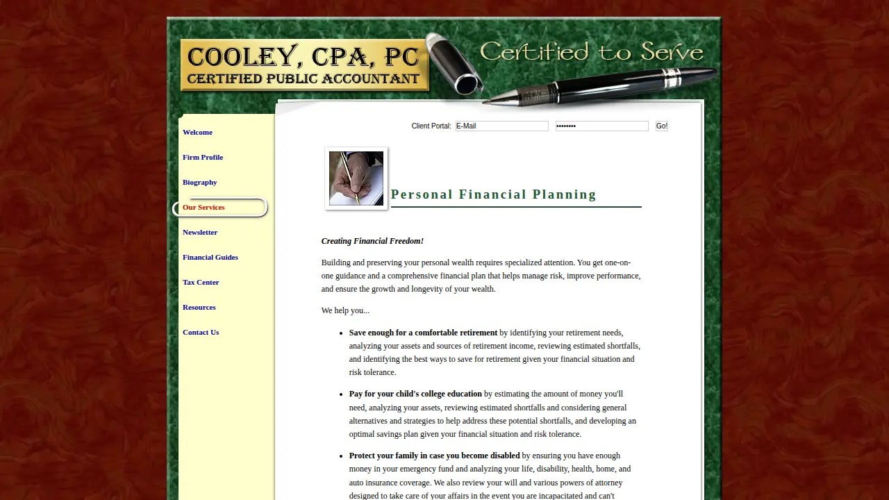 Cooley CPA PC page