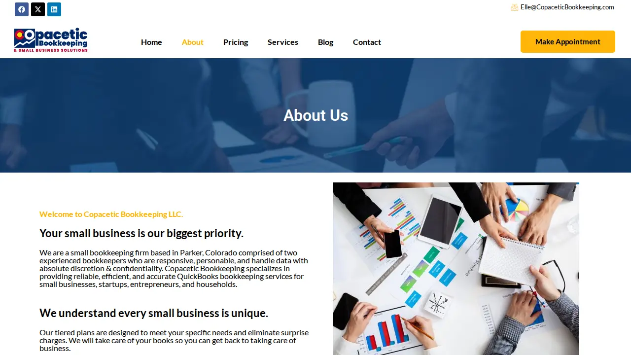 Copacetic Bookkeeping LLC page