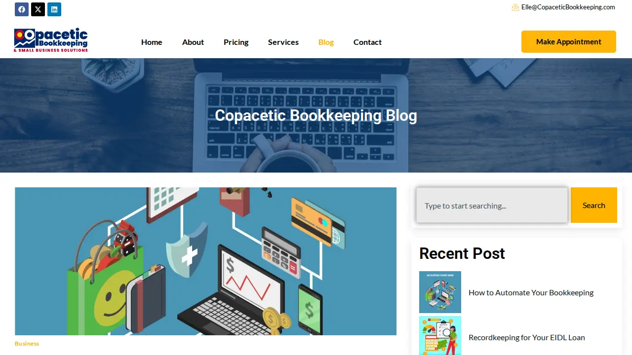 Copacetic Bookkeeping LLC page