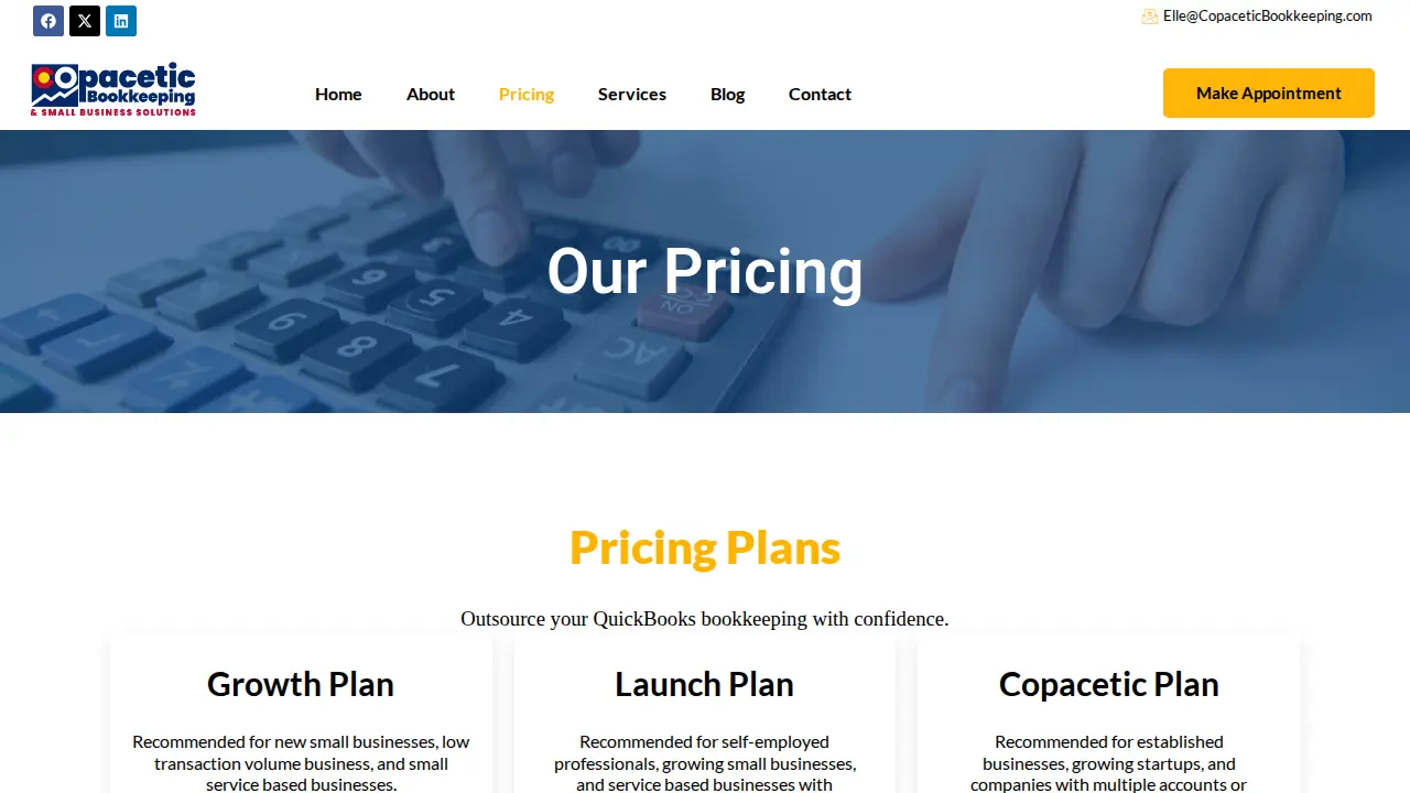 Copacetic Bookkeeping LLC page