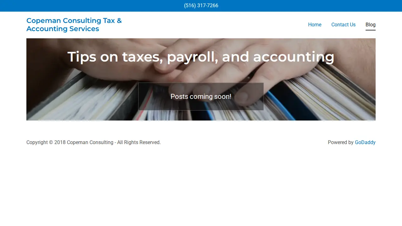 Copeman Tax & Accounting Services page
