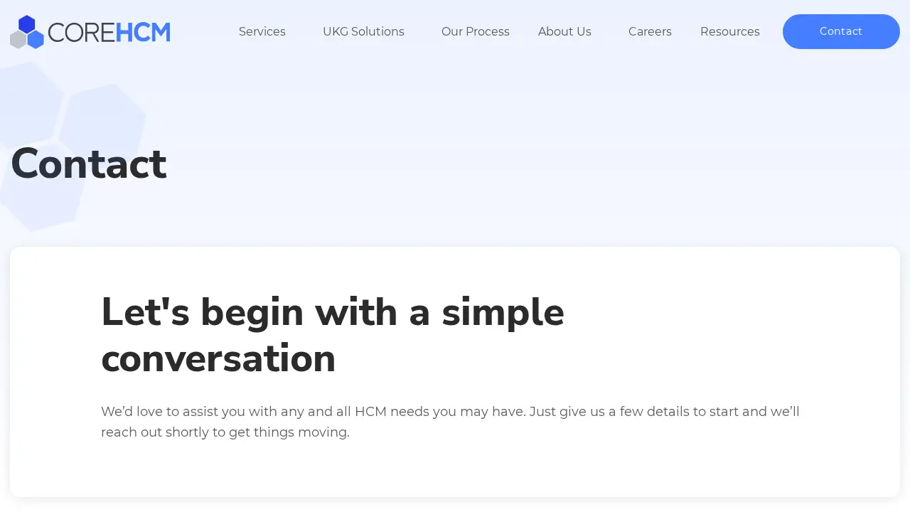 Core HCM website