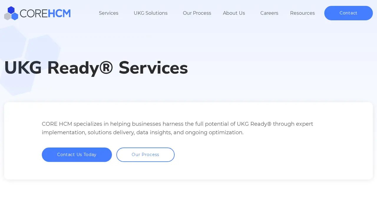 Core HCM page