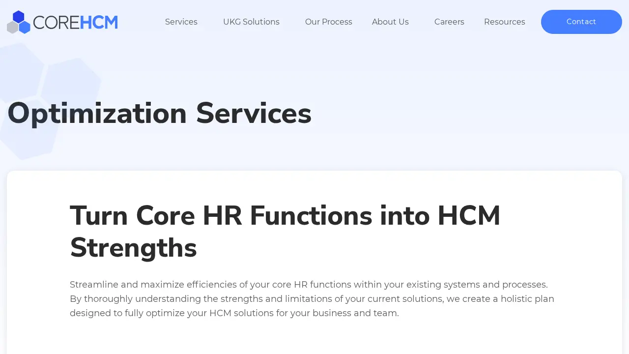 Core HCM page