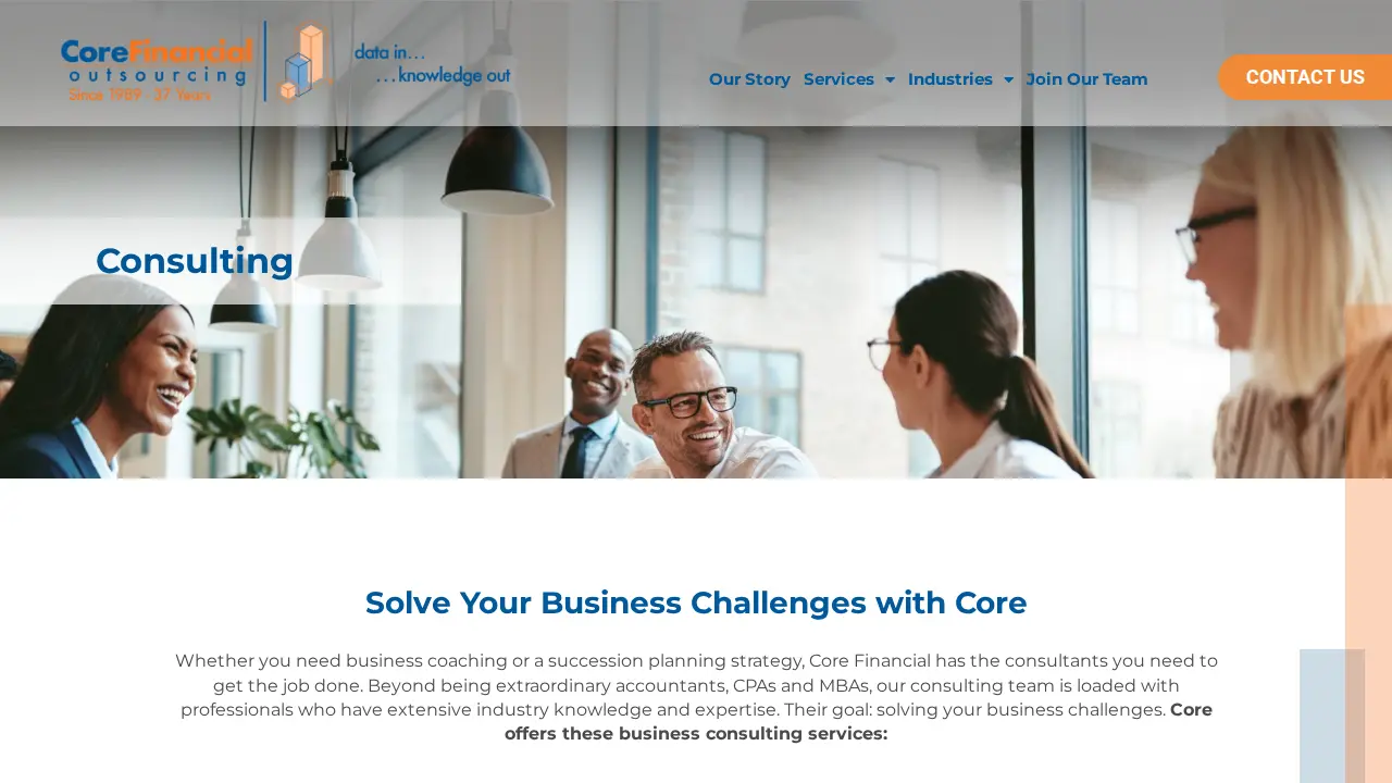 Core Financial Outsourcing, Inc. page