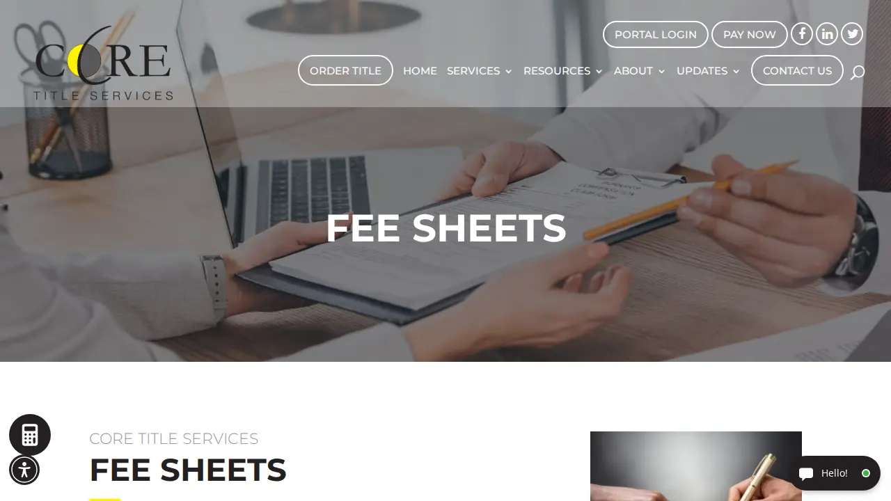 CORE Title Services, LLC page