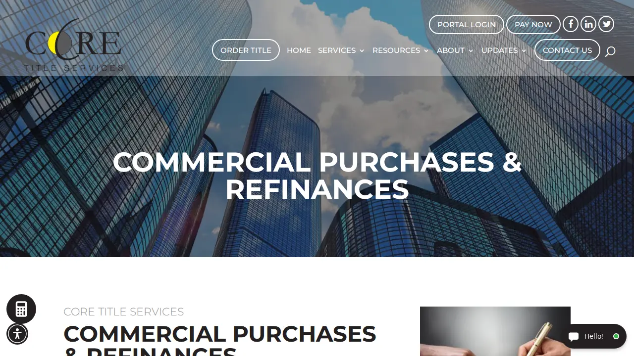 CORE Title Services, LLC page