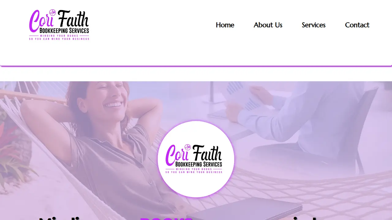 Cori Faith Bookkeeping Services page