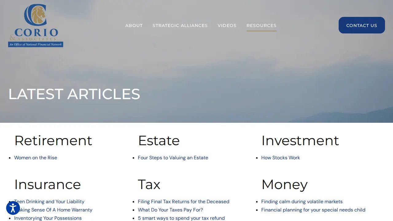 Corio & Associates, LLC page