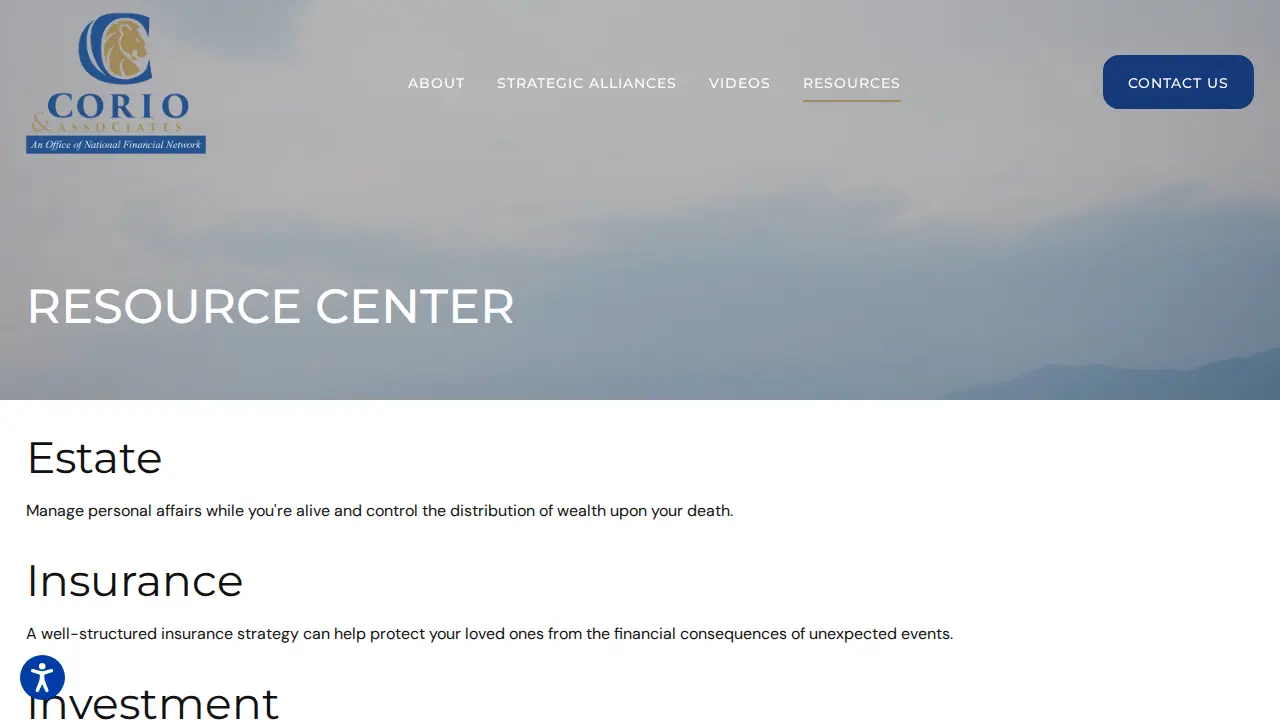 Corio & Associates, LLC page