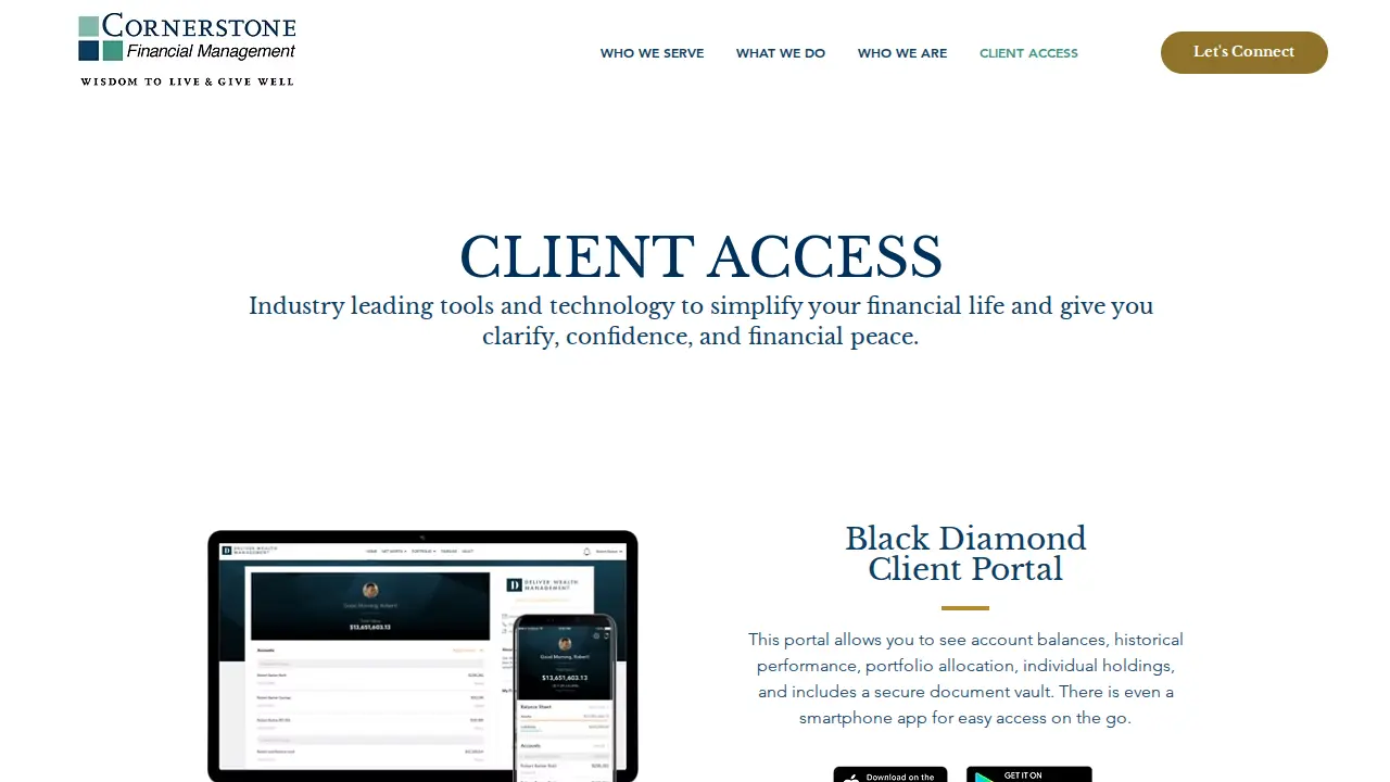 Cornerstone Financial Management LLC page