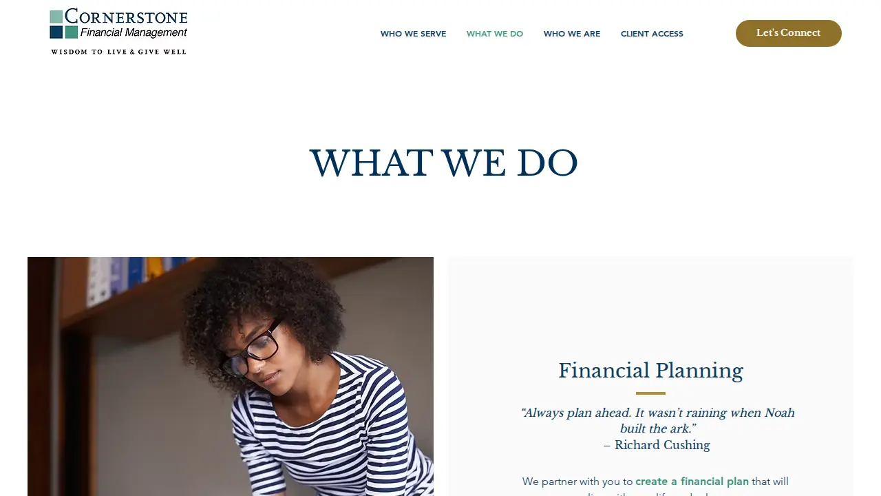 Cornerstone Financial Management LLC page
