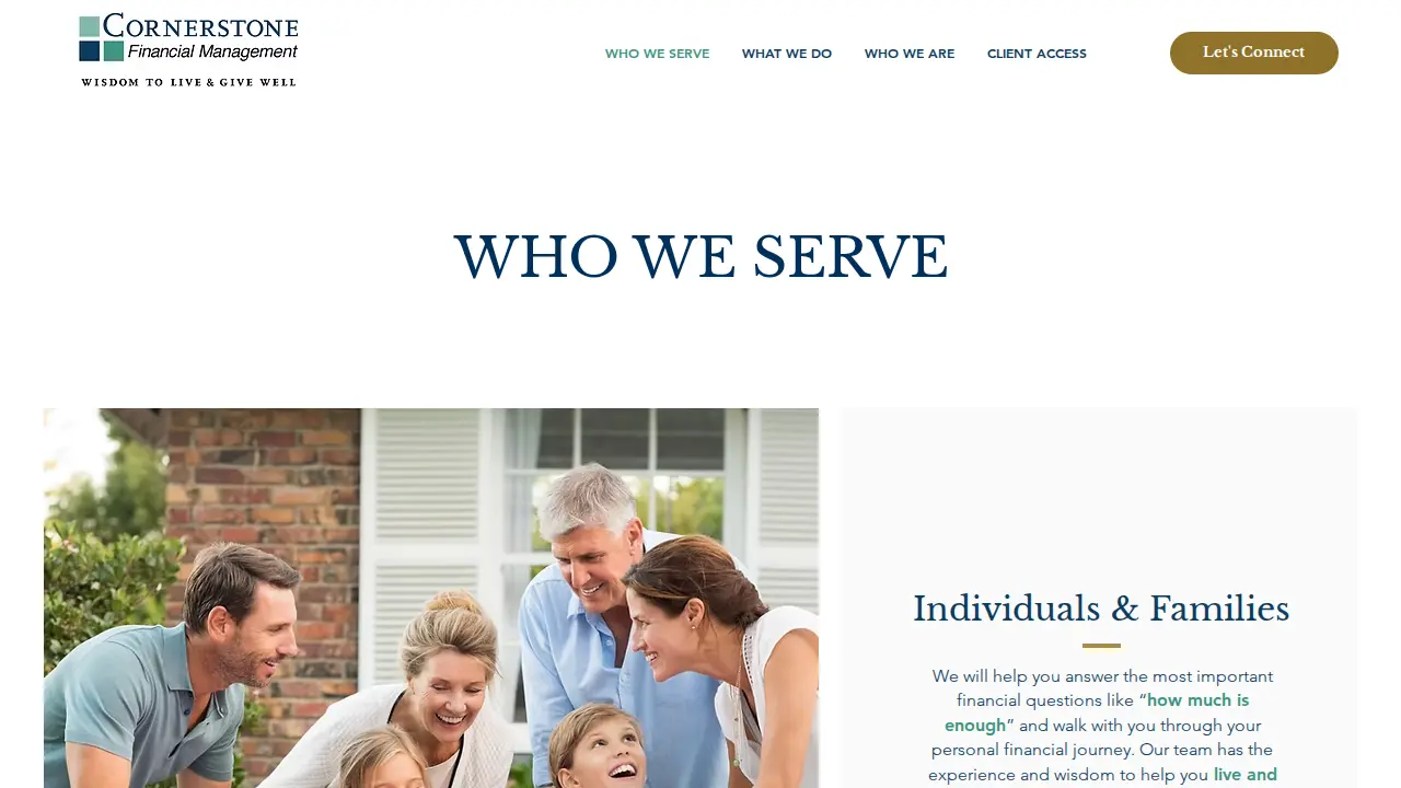 Cornerstone Financial Management LLC page