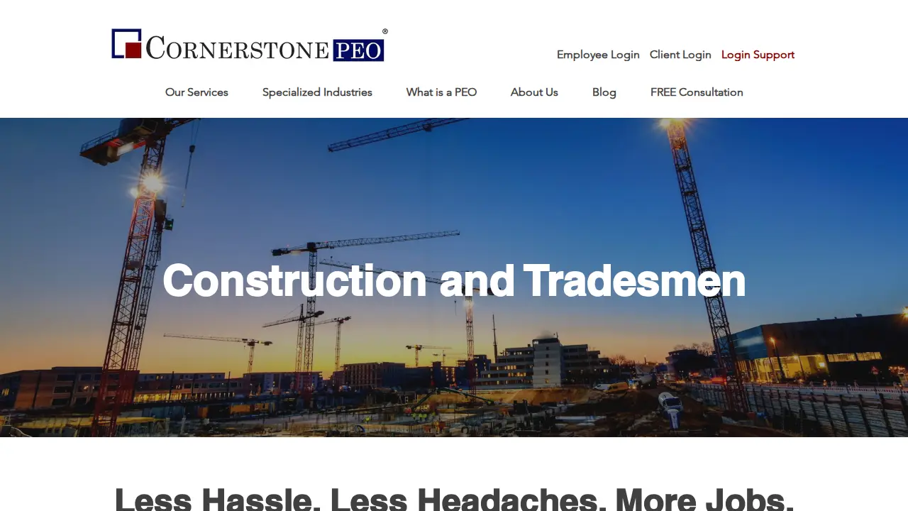 Cornerstone PEO page