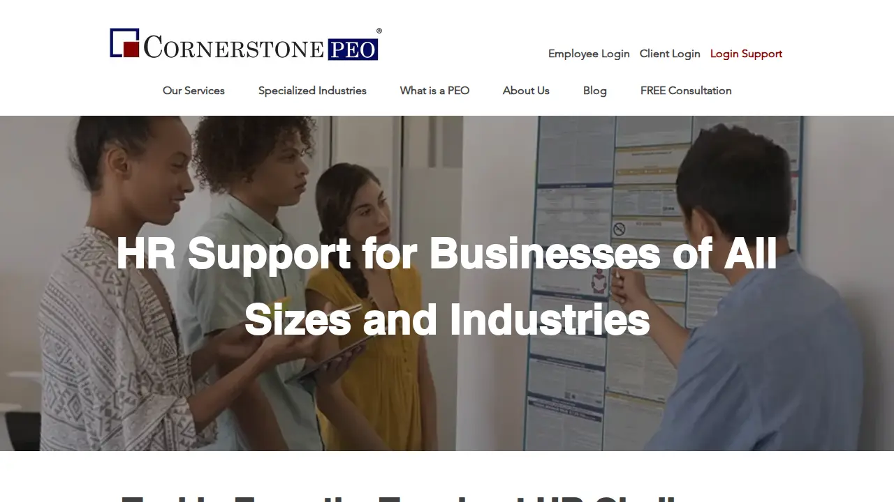 Cornerstone PEO page