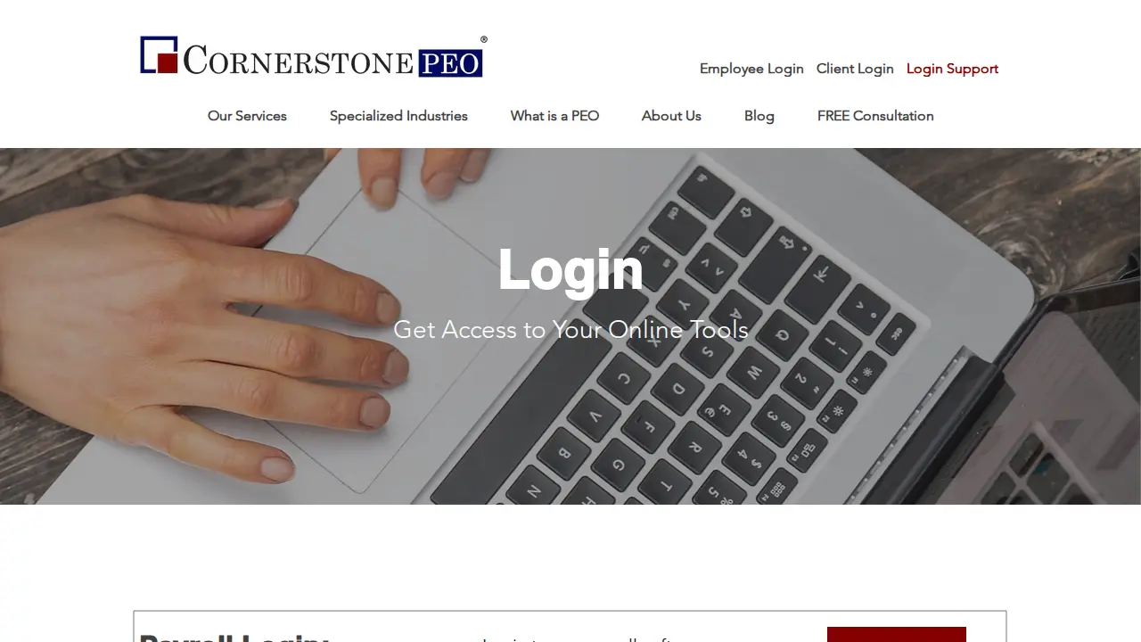 Cornerstone PEO page