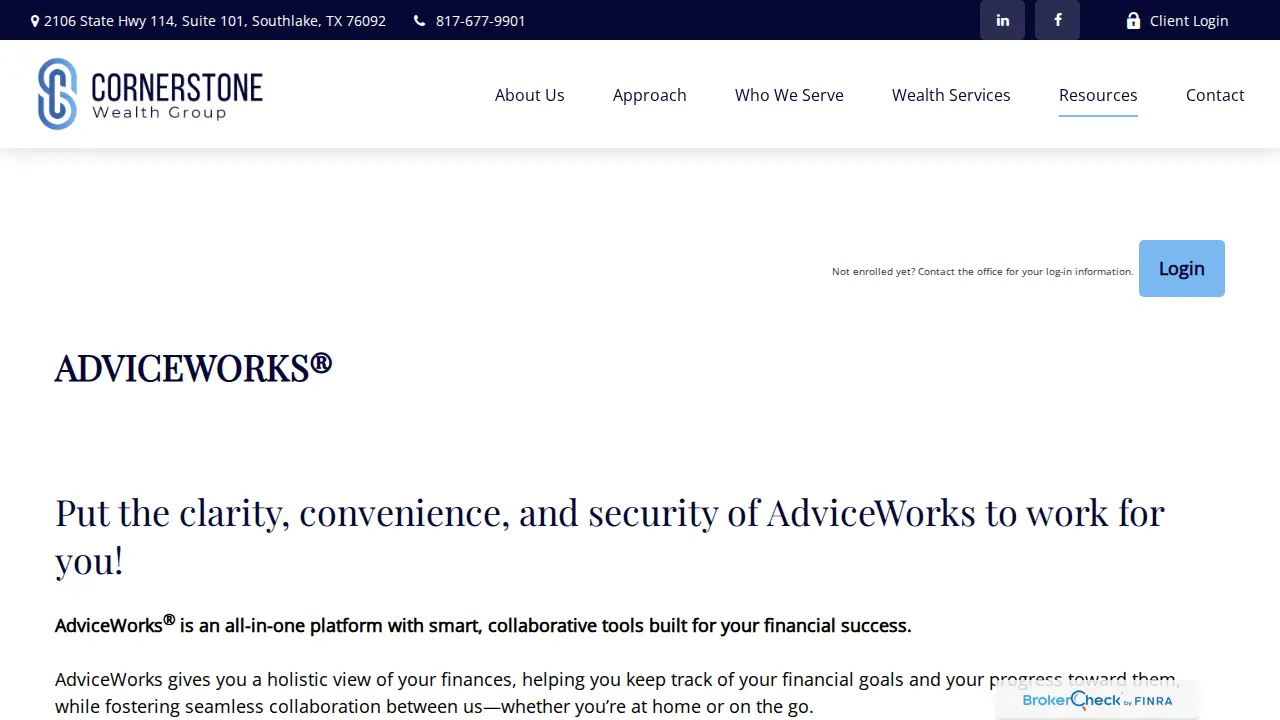 Cornerstone Wealth Group page
