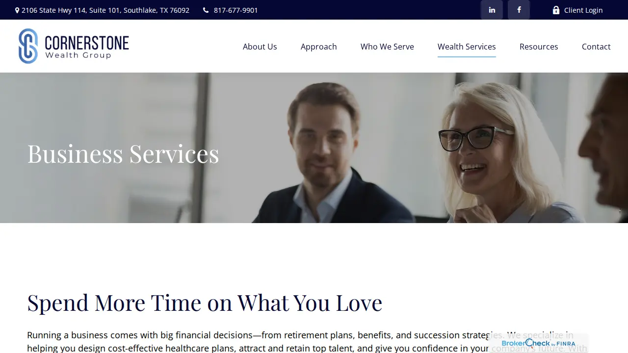 Cornerstone Wealth Group page