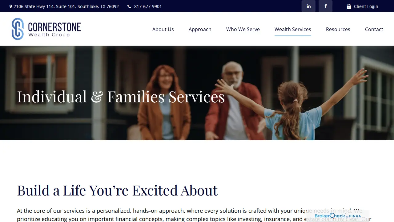 Cornerstone Wealth Group page