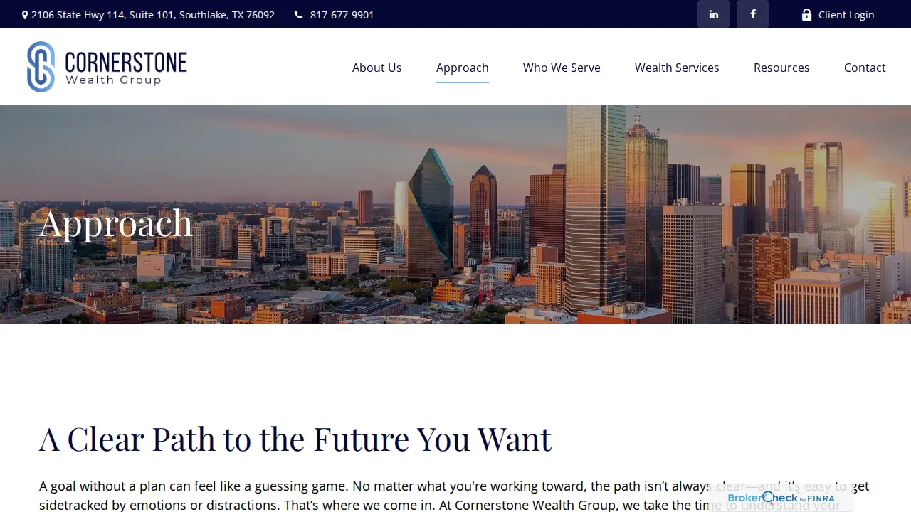 Cornerstone Wealth Group page