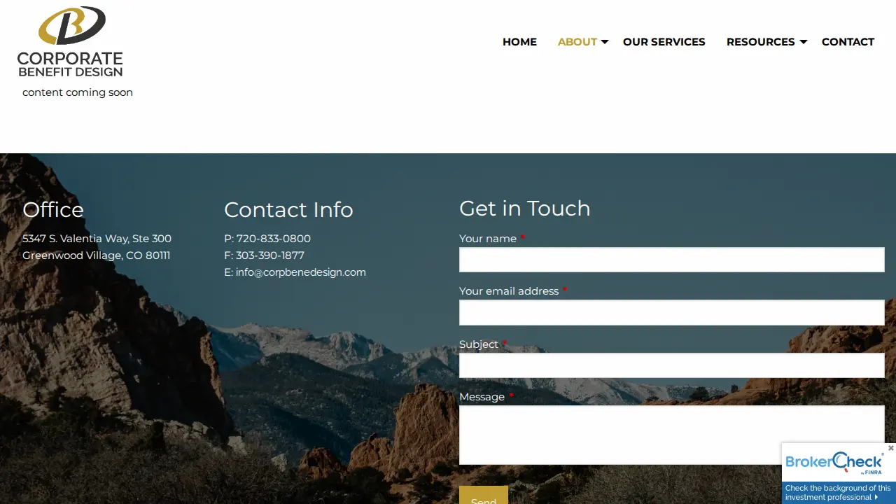 Corporate Benefit Design LLC page