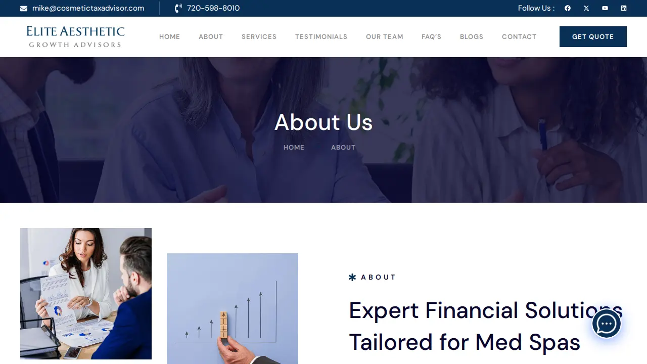 Elite Aesthetic Growth Advisors page
