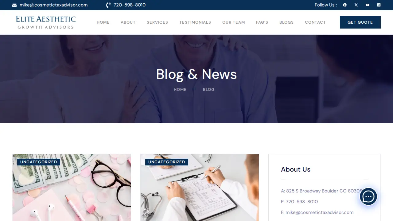 Elite Aesthetic Growth Advisors page