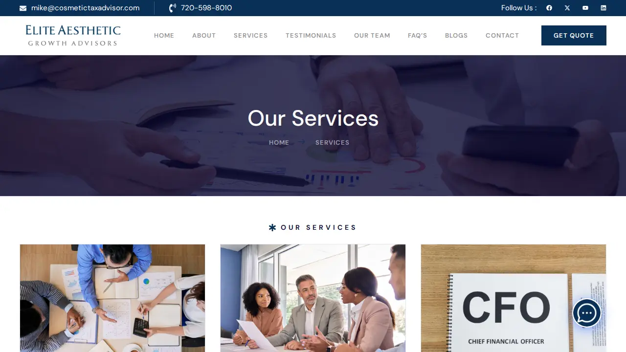 Elite Aesthetic Growth Advisors page