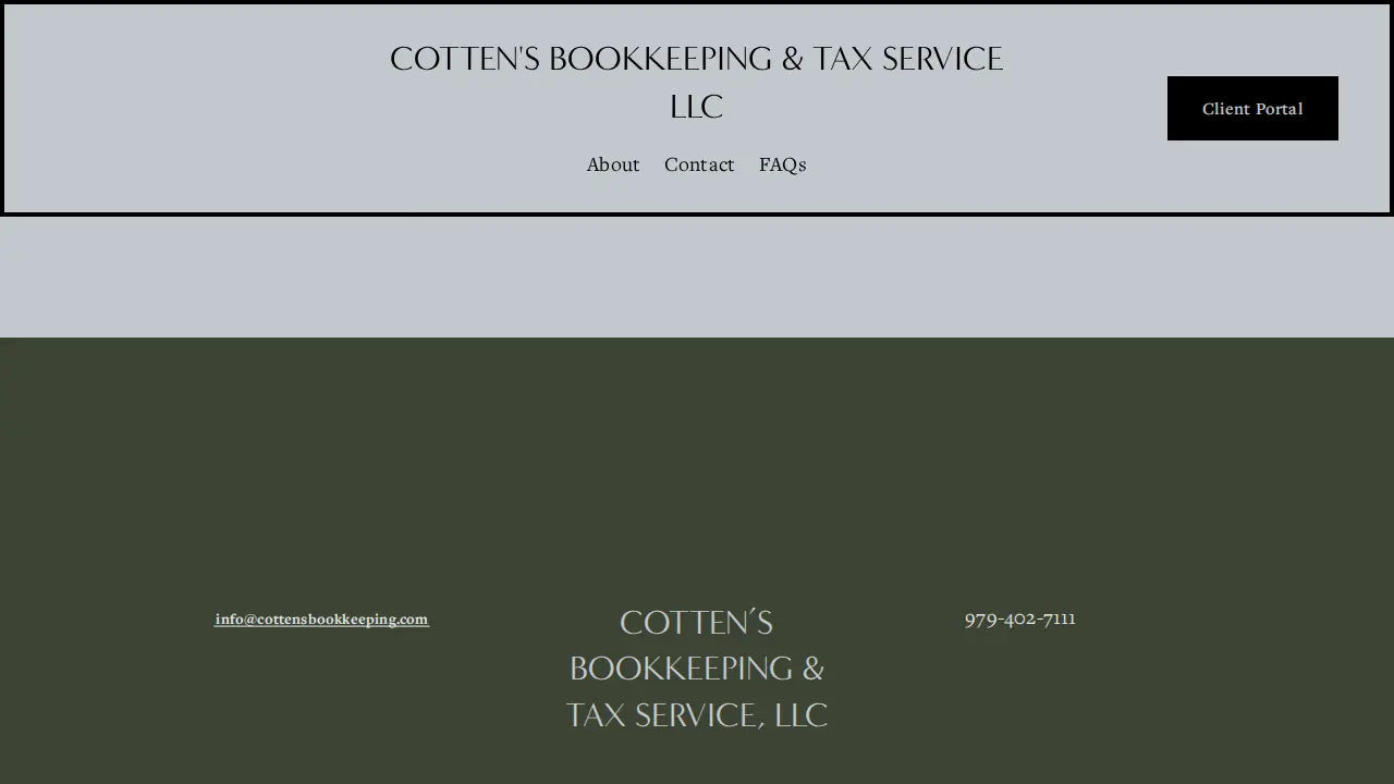 Cotten's Bookkeeping & Tax Service page