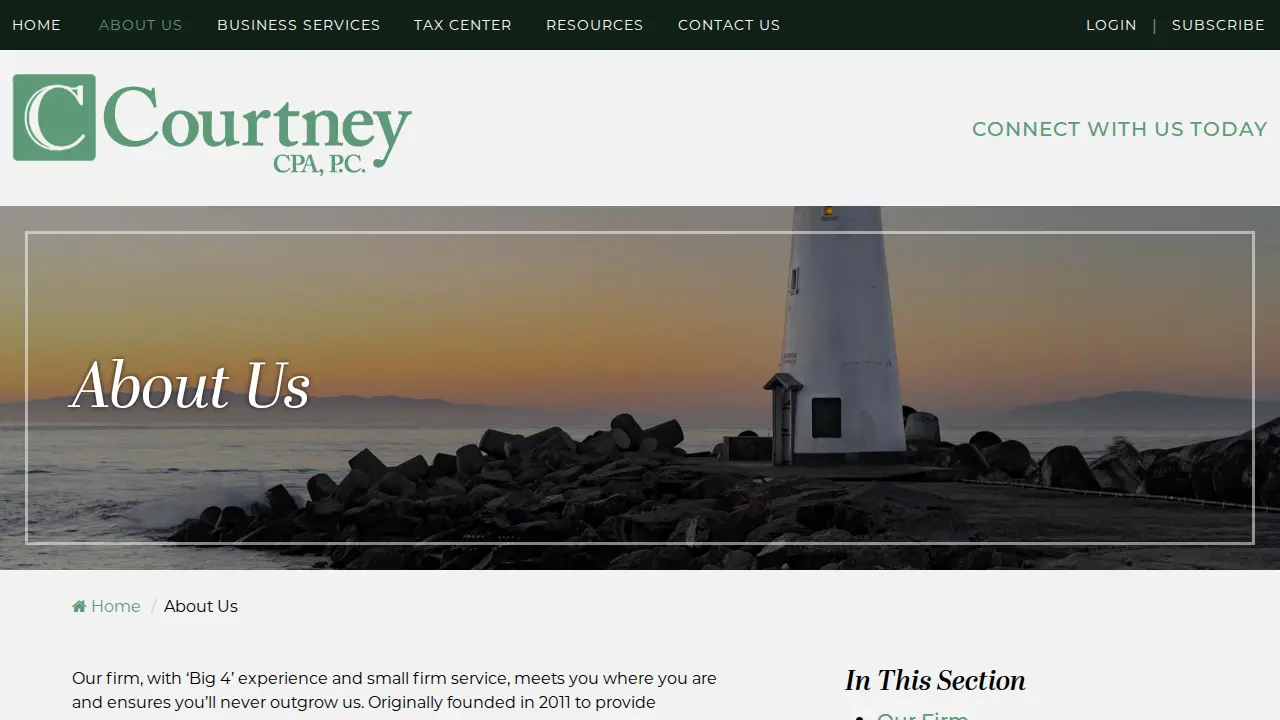 Courtney CPA, P.C. page